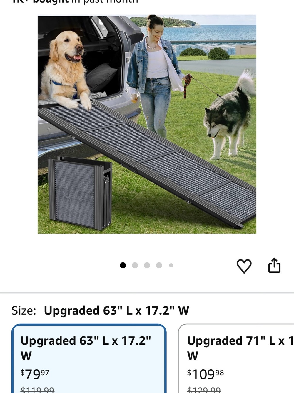 Folding Black Pet Ramp for Cars - Easy Access for Dogs - Picture 3 of 5
